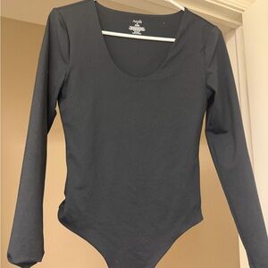 nuuds Black Long Sleeve Bodysuit